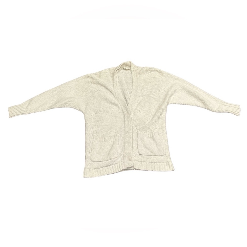 Dakini Snap Button Cotton Knit Cardigan Sweater | Off White | Size S